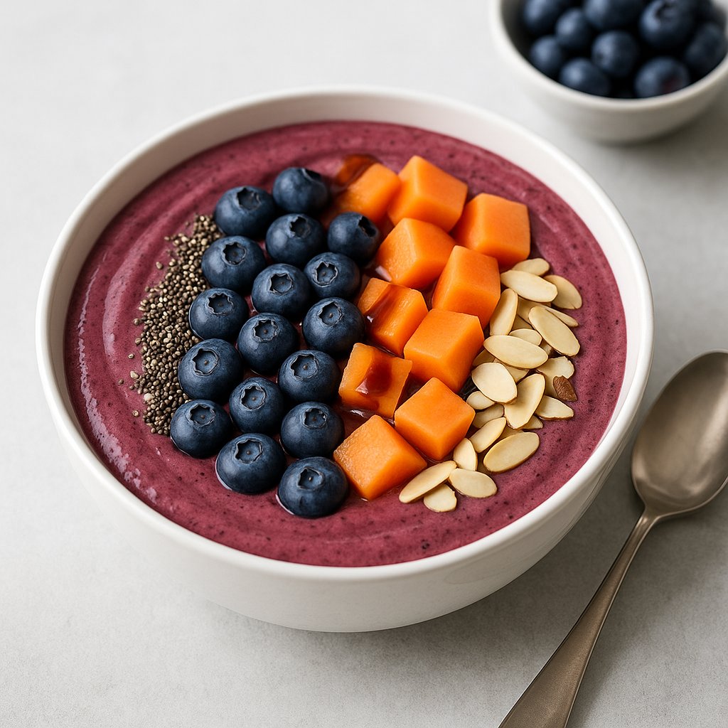 Blueberry Papaya Smoothie Bowl Low Carb