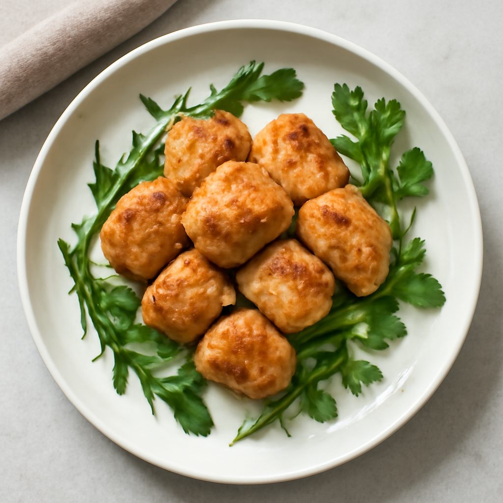 Bocconcini di agnello dorati proteici low-carb