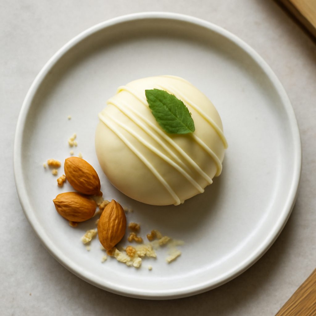 Bon bon al cioccolato bianco proteico low-carb