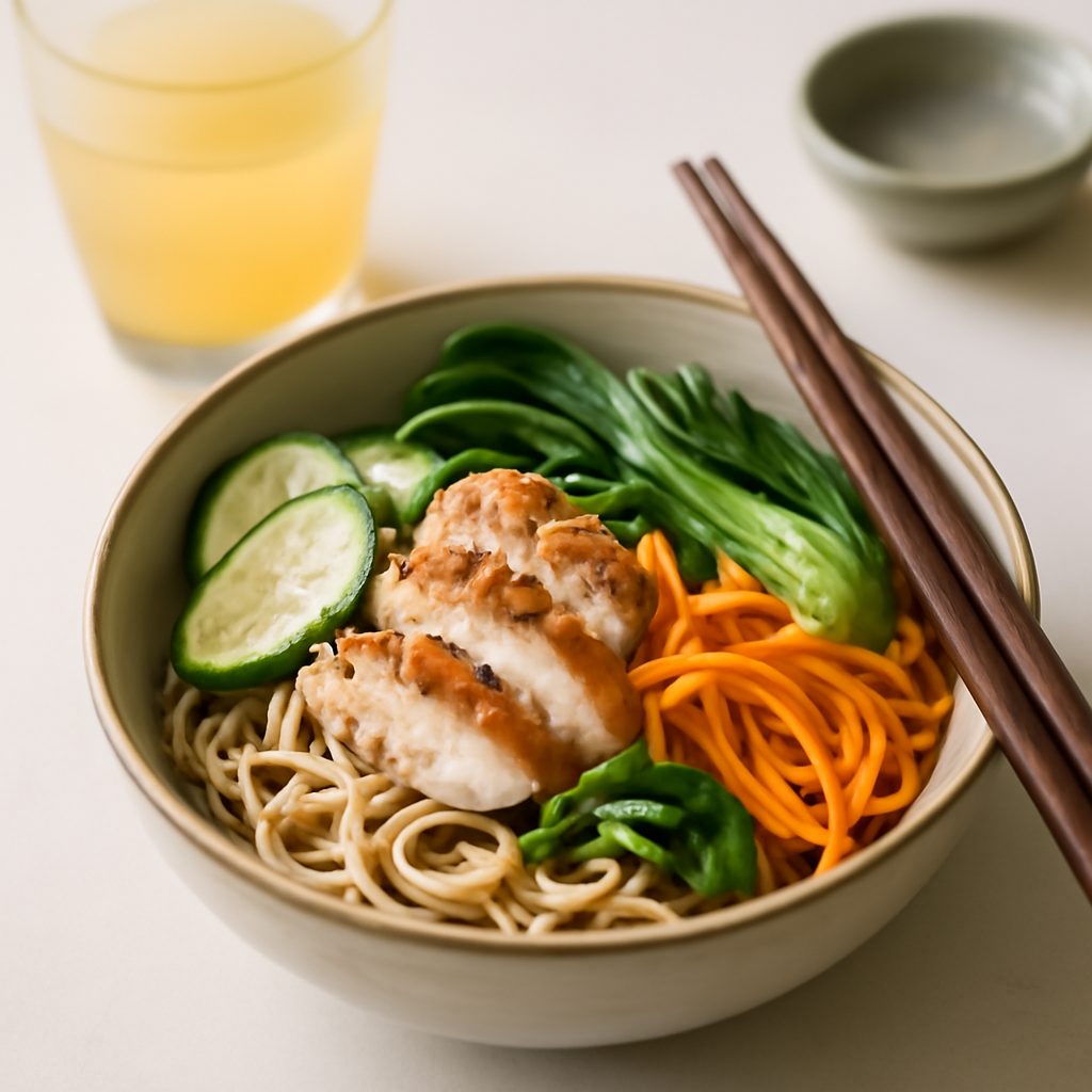 Bowl Asiatico Light con Salmone Croccante, Riso e Vinaigrette di Soia