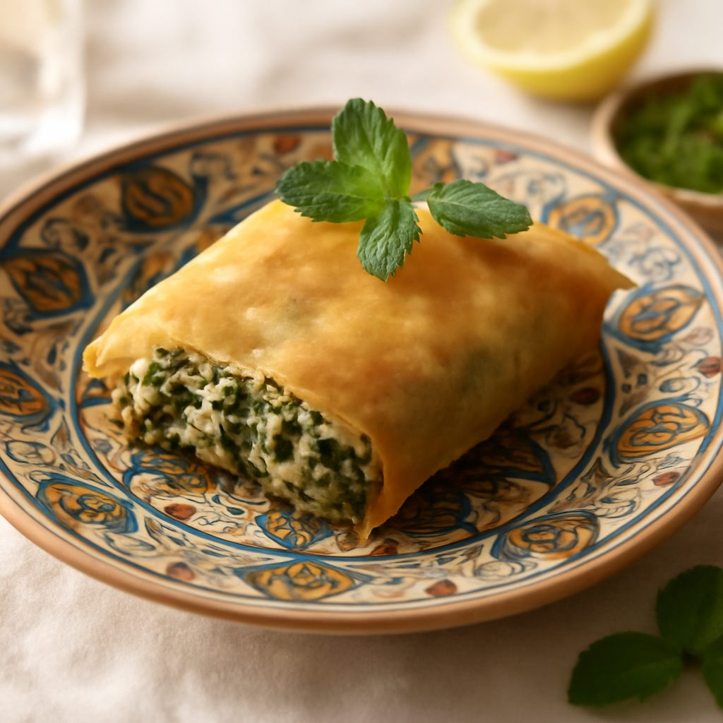 Brick di spinaci e ricotta light all'orientale