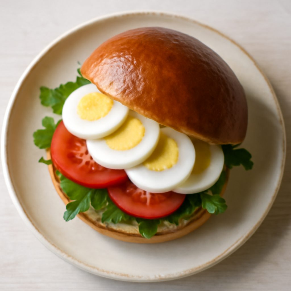 Brioche con Tacchino e Pomodoro