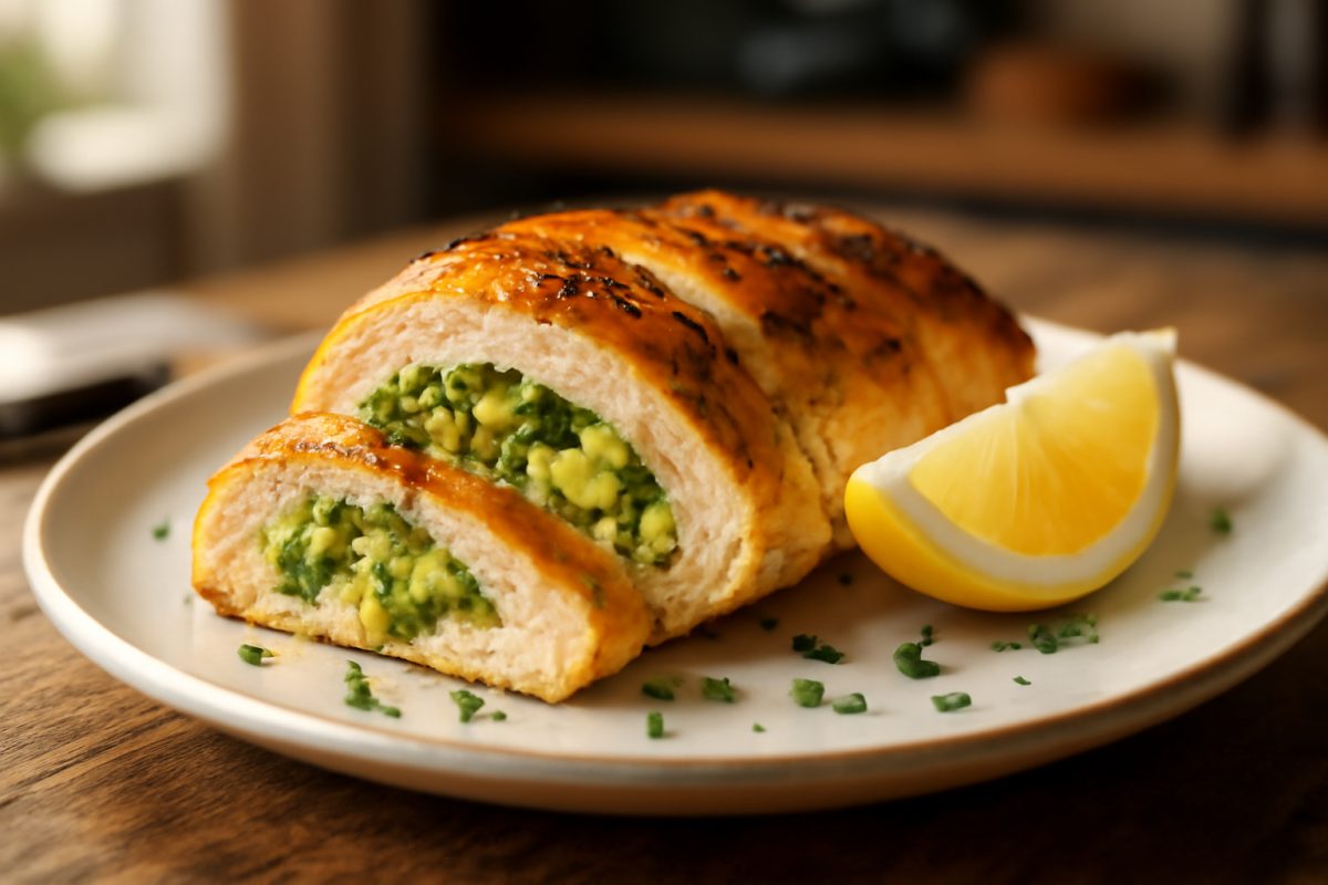 Petto di Pollo Ripieno di Broccoli ( , ) — Cremoso, Filante e Succoso Low Fat