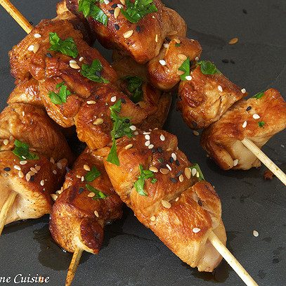 Spiedini di pollo allo stile asiatico