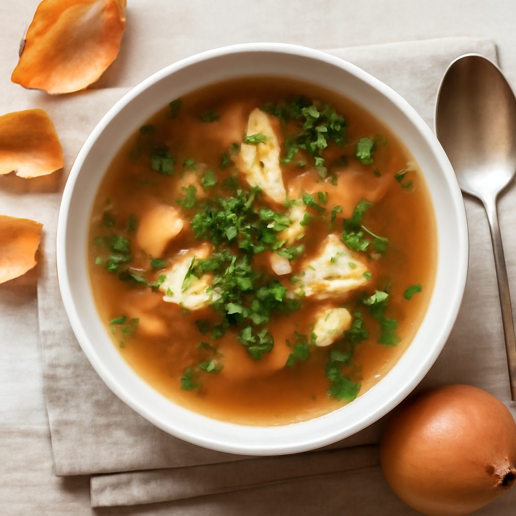 Brodo di bucce di cipolla proteico fit