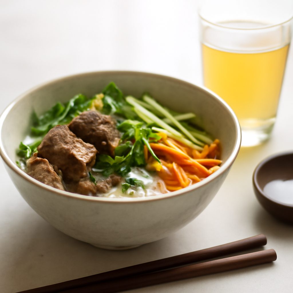 Brodo di Manzo Vietnamita con Verdure Croccanti - Bo Bun Light