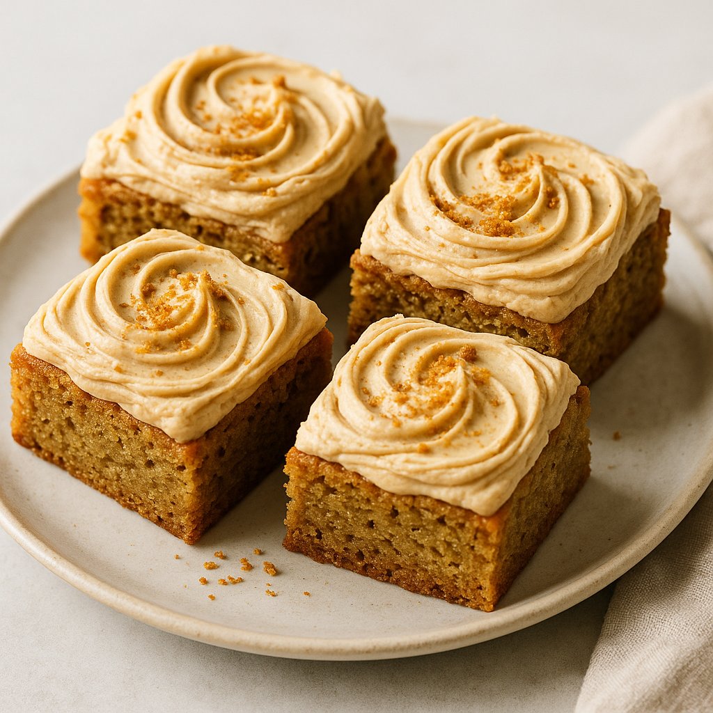 Brown Butter Blondie with Speculoos Buttercream Low Fat