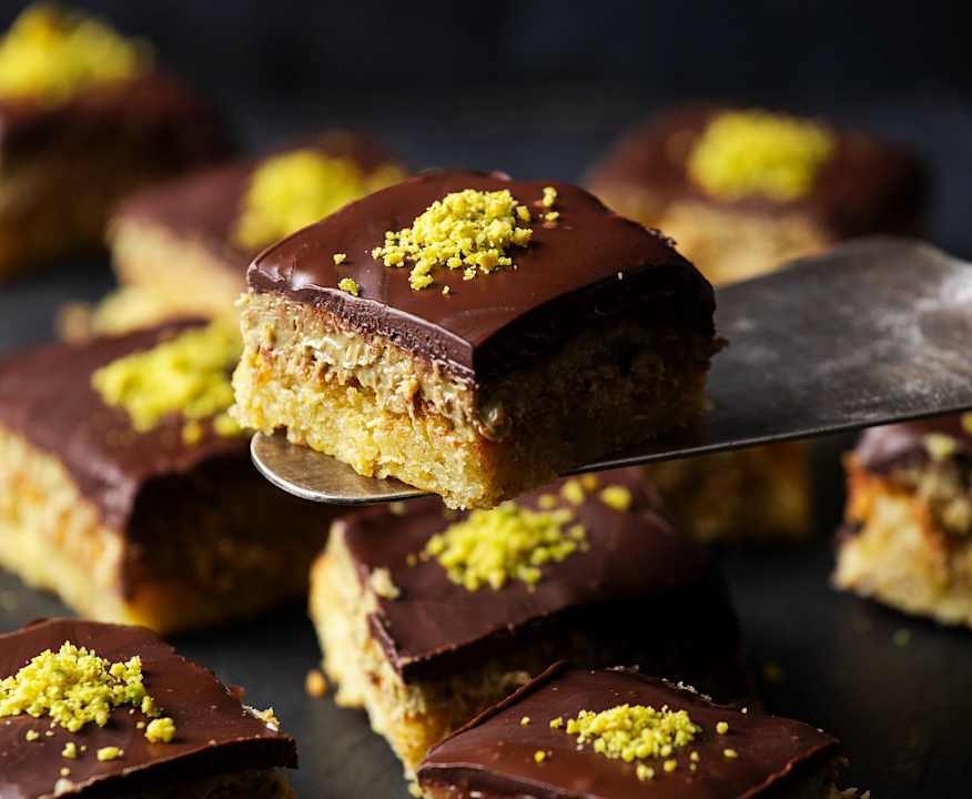 Brownie al pistacchio e kataifi Low Fat