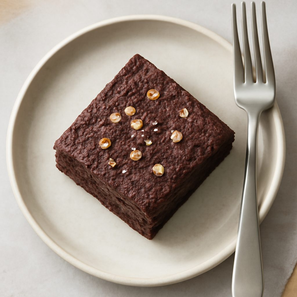 Brownie al cioccolato con crema caramello salato