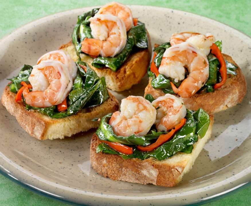 Bruschetta terra e mare al piccante