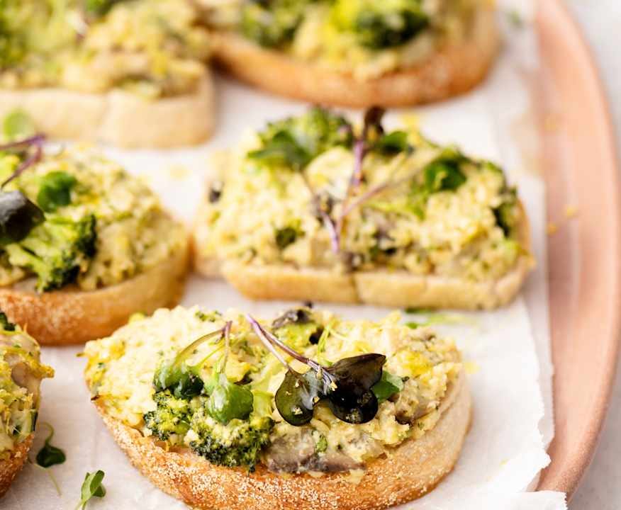 Bruschette con verdure e funghi Low Fat