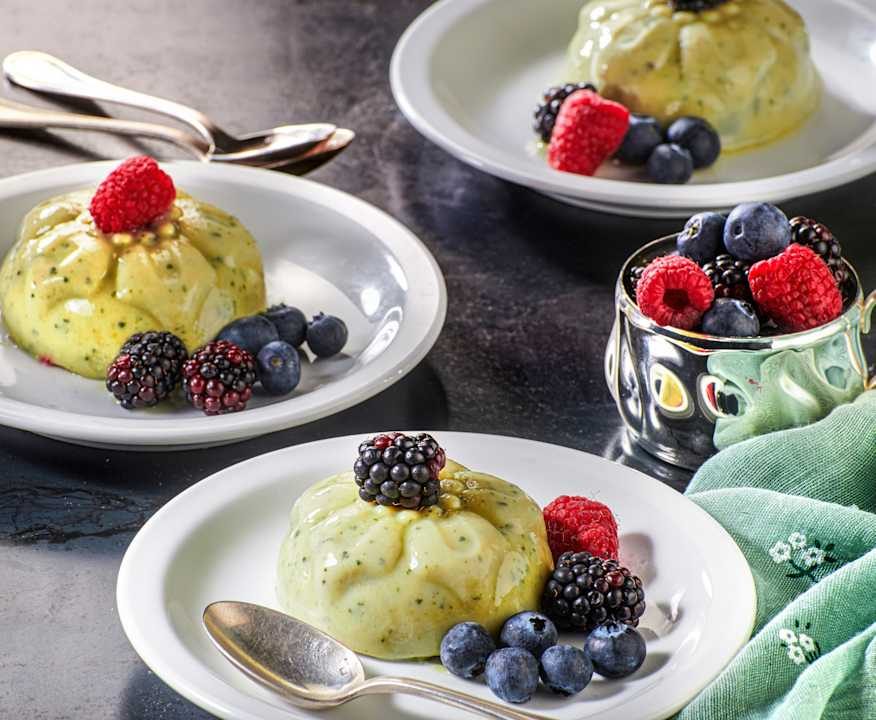 Budino menta e frutti di bosco a Varoma Low Carb