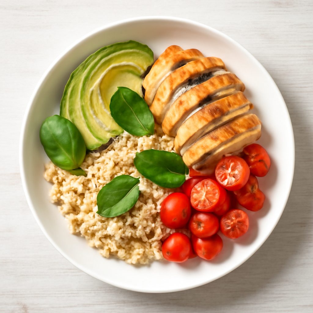 Bulgur Cavolo Riccio e Melagrana con Chips di Zucchine Low Fat