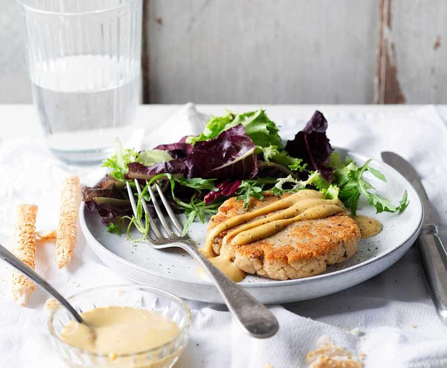 Burger di tonno con insalata alla vinaigrette Protein