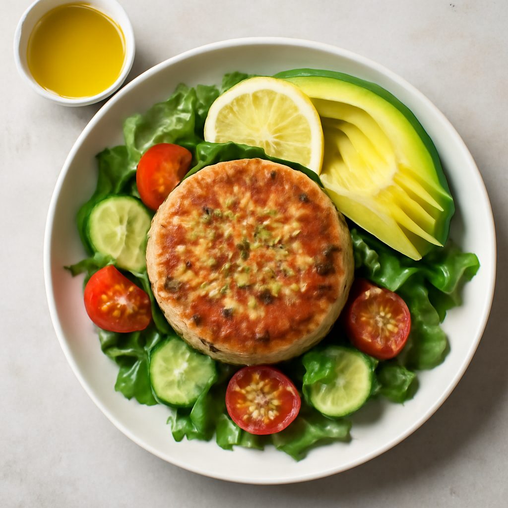 Burger di tonno con insalata Low Fat