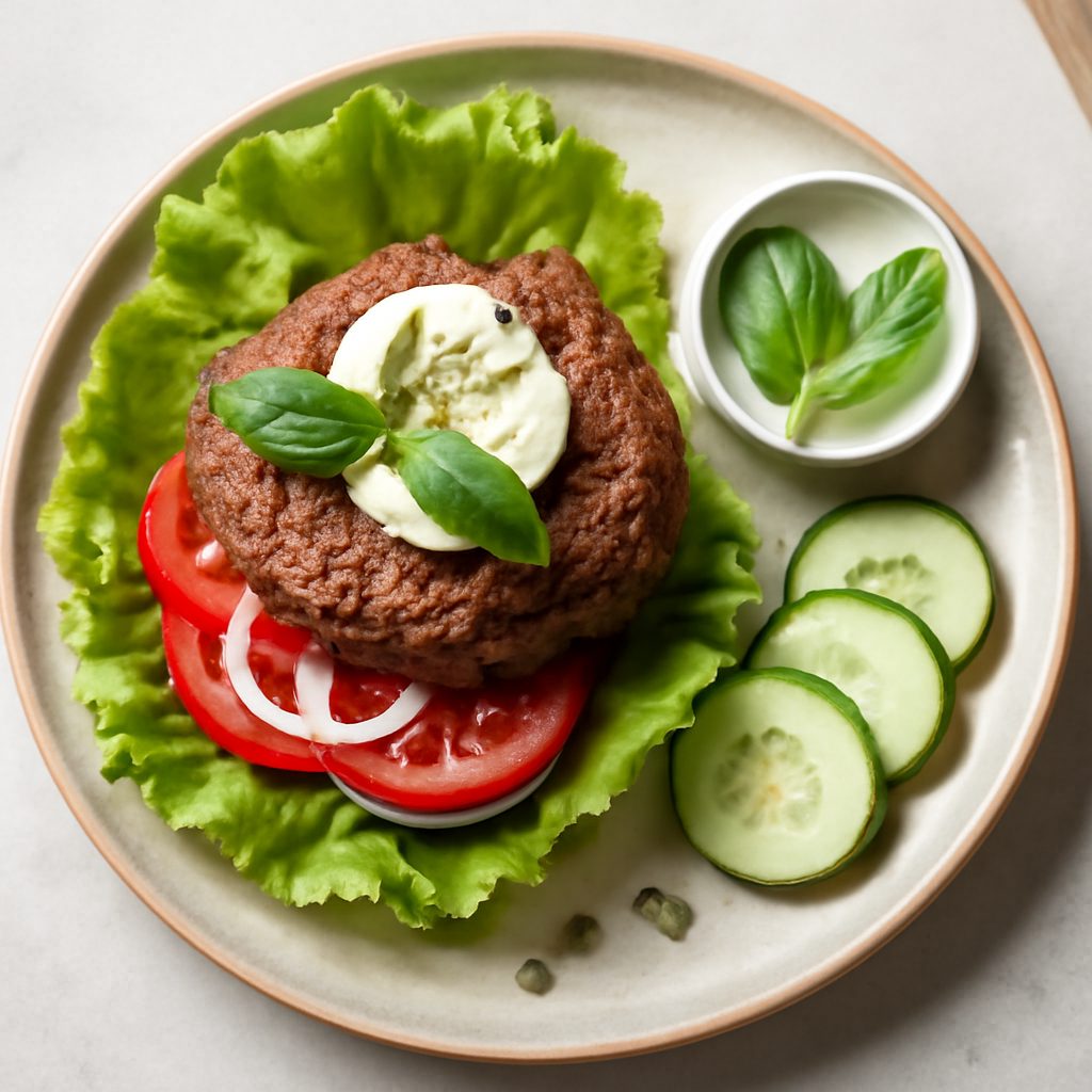Burger di tacchino fit con insalata di zucchine e feta Low Carb