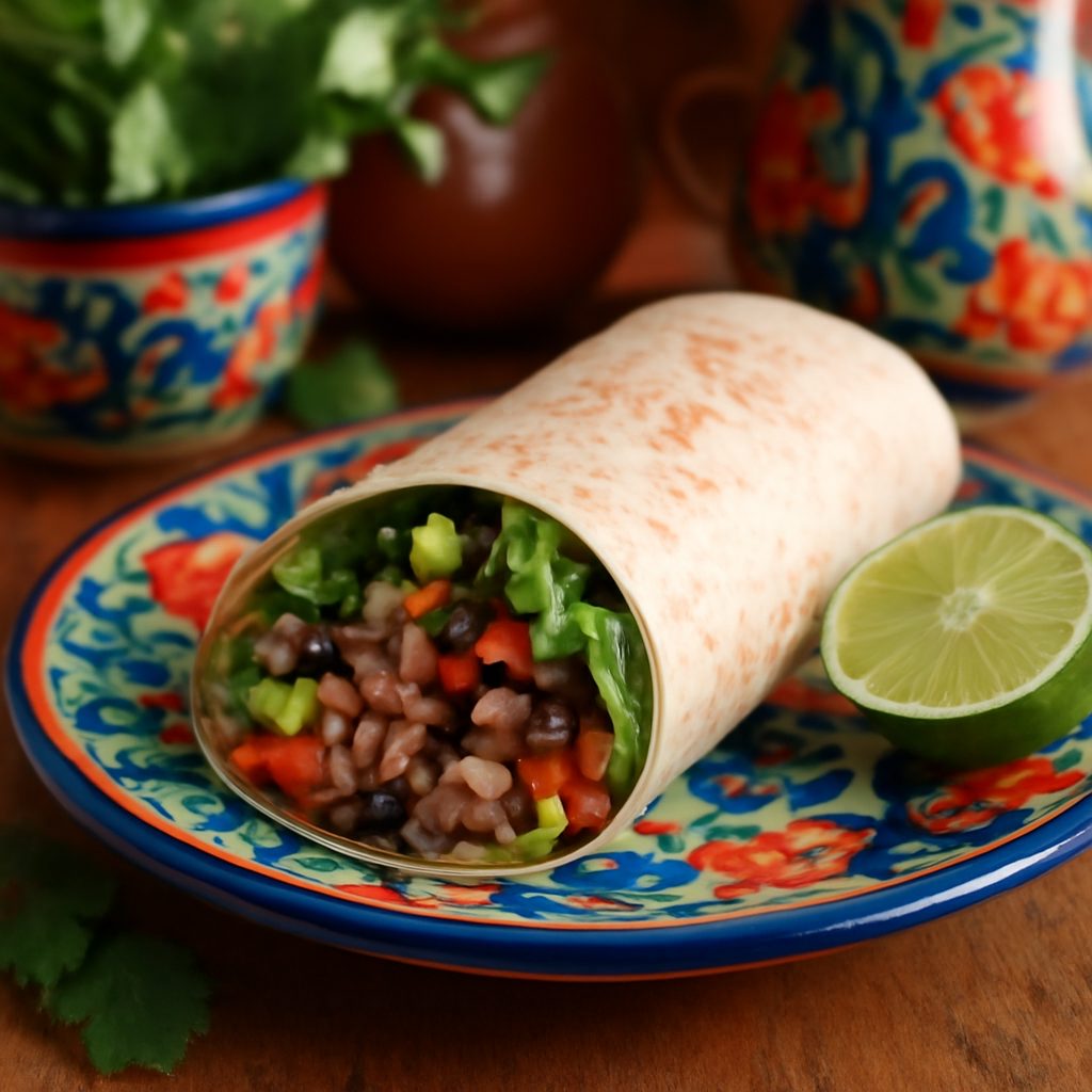 Burrito Messicano con Pollo e Legumi