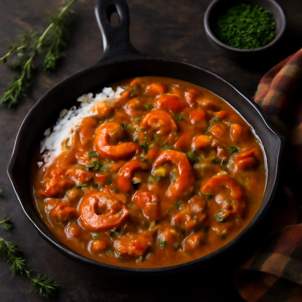 Étouffée di Gamberi e Astici alla Cajun Low Fat
