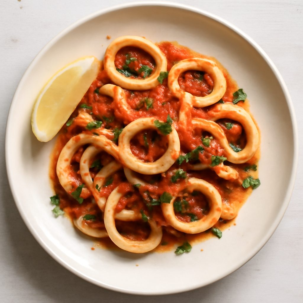 Calamari alla napoletana proteici low-carb