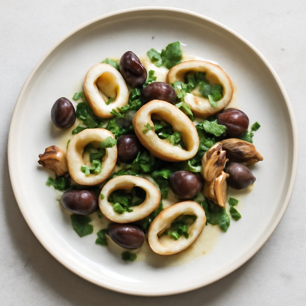 Calamari e Olive Taggiasche a Cottura Lenta
