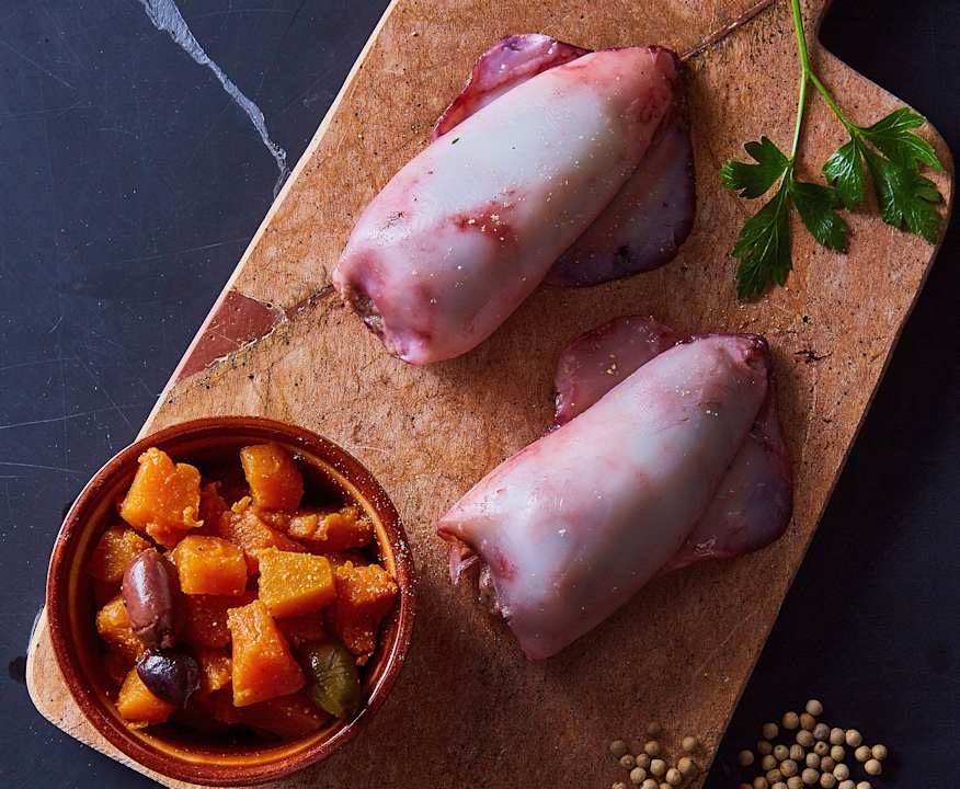 Calamari ripieni con contorno di zucca sottovuoto Protein