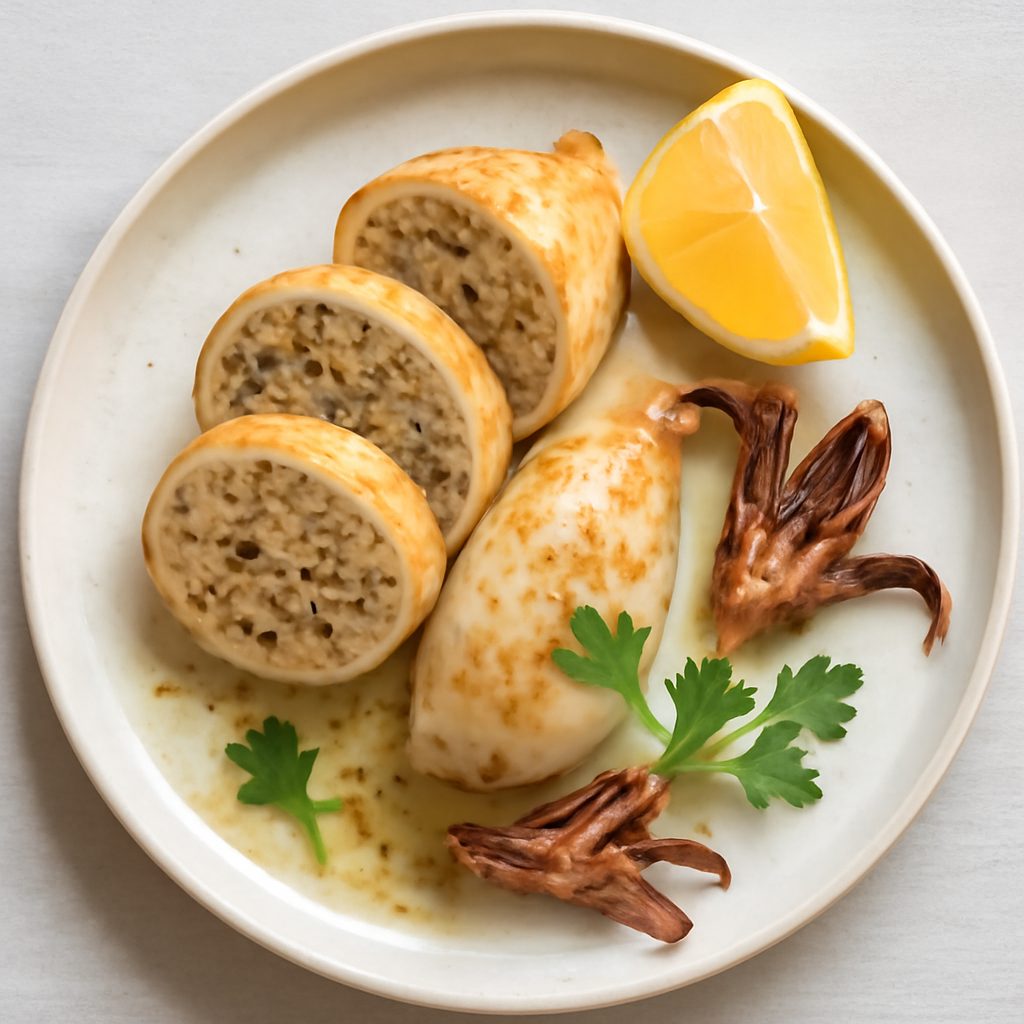 Calamari ripieni proteici low-carb