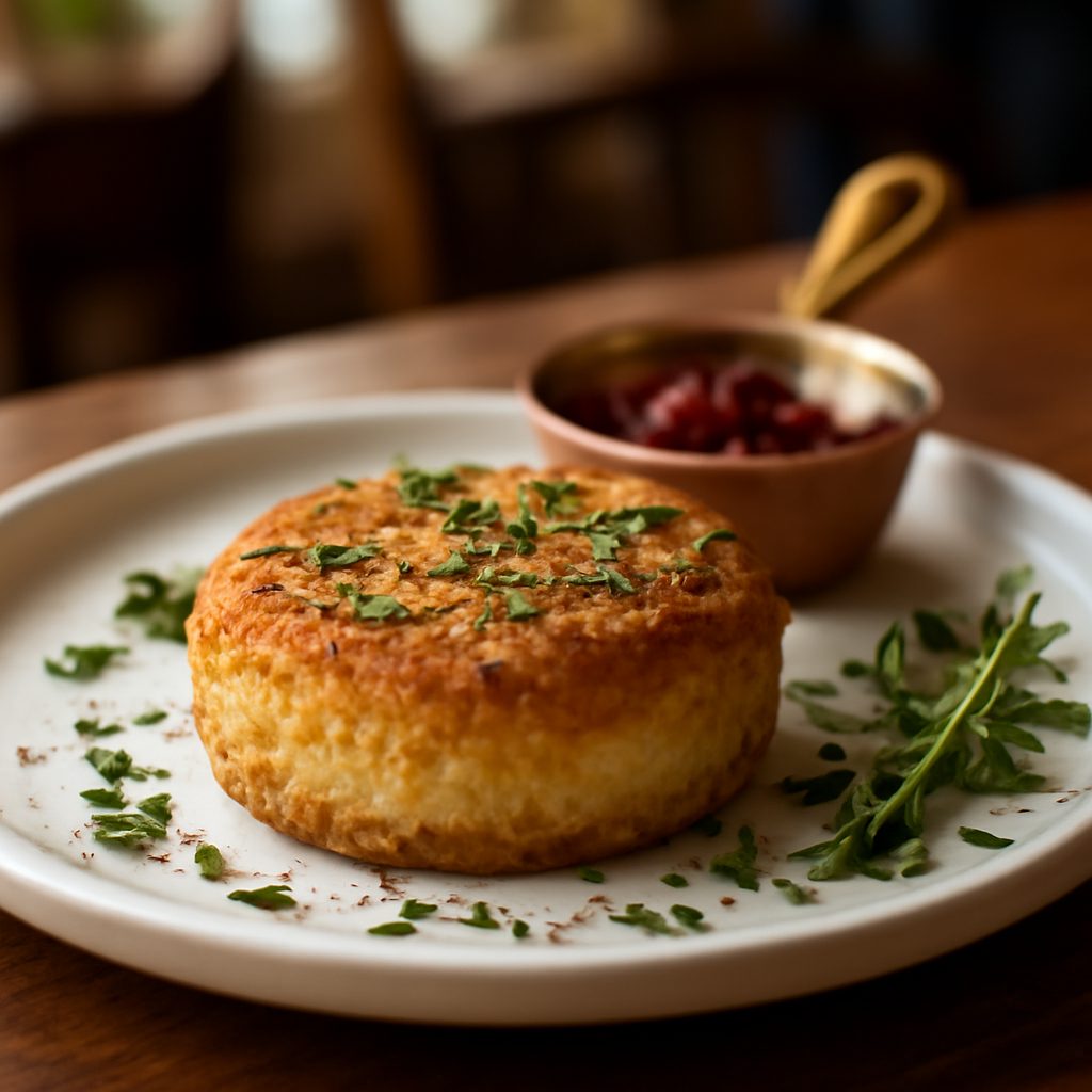 Camembert Croccante con Salsa di Lamponi
