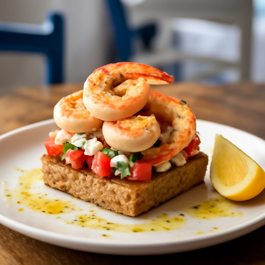 Canapé di Gamberi alla Greca