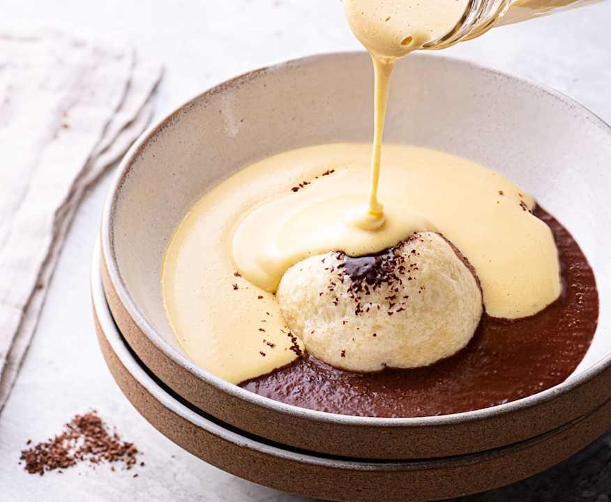 Canederli dolci, salsa alle prugne e zabaione (Bimby Friend) Protein