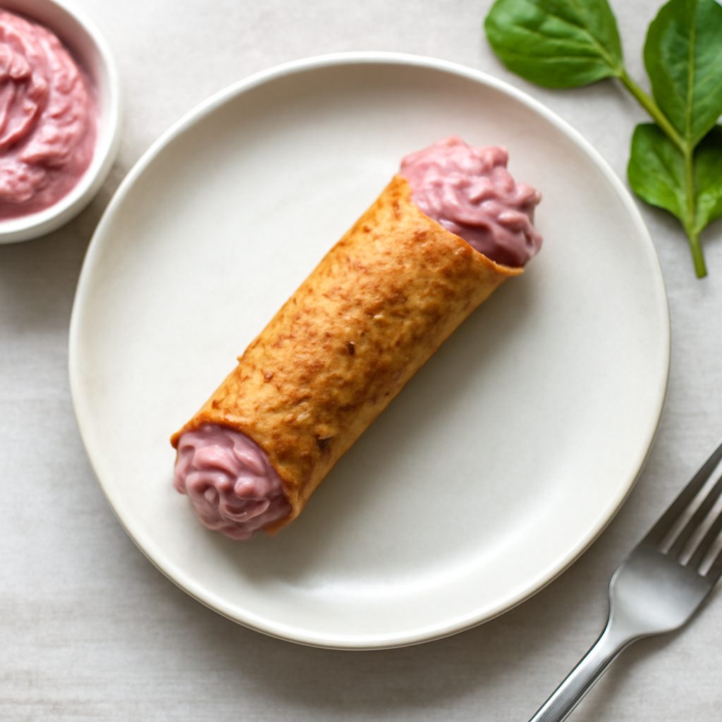 Cannoncini proteici alla crema di vino rosso low-carb