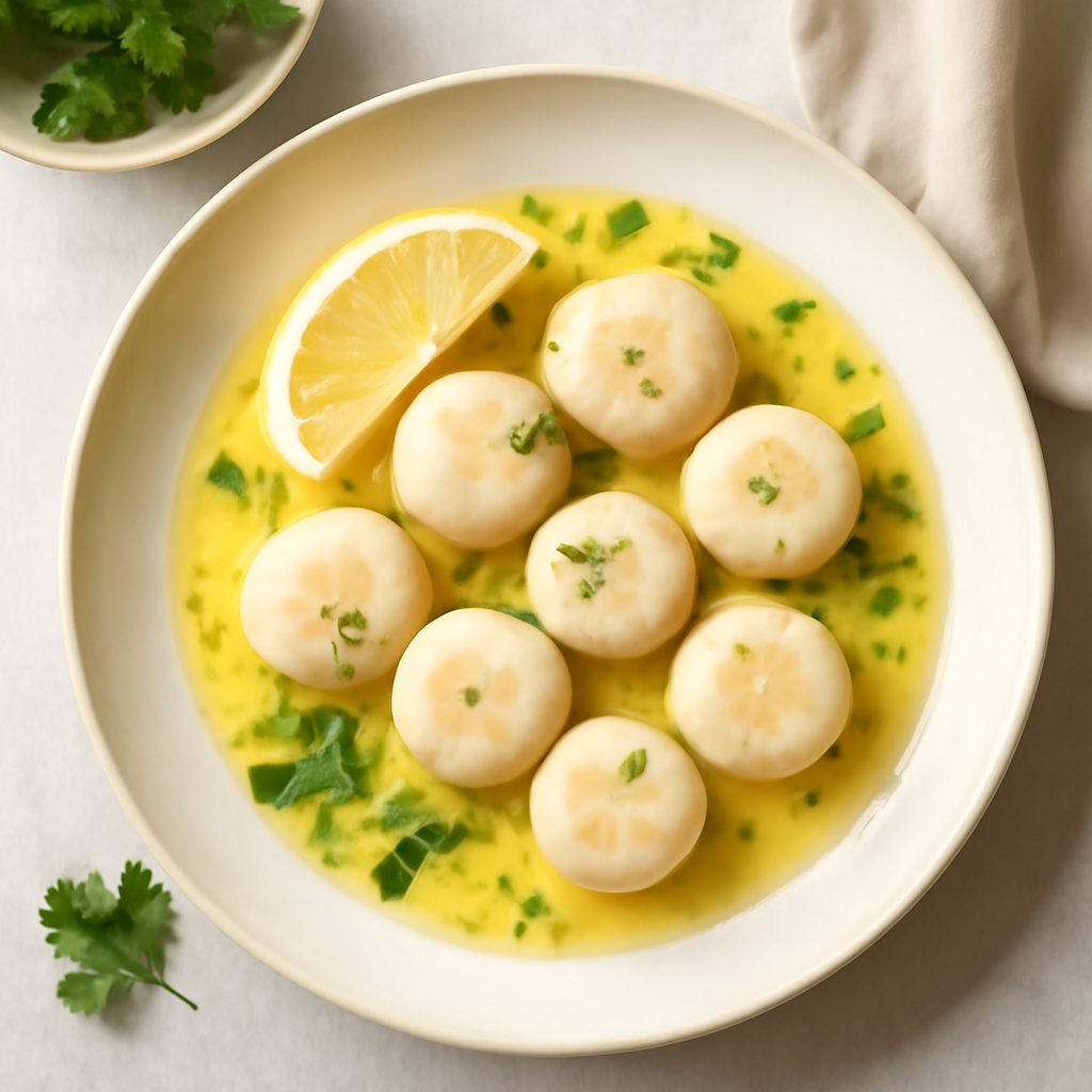 Capesante sottovuoto in salsa di limone proteica low-carb