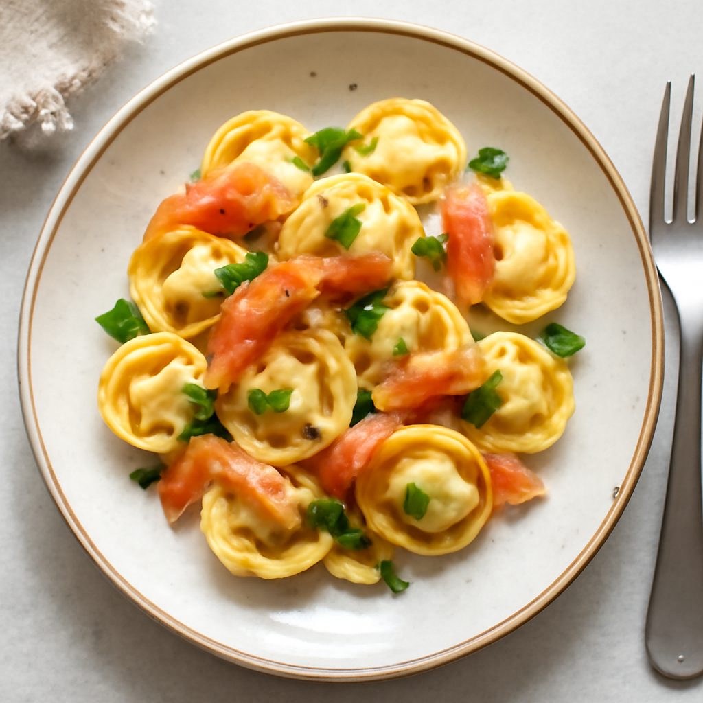 Cappelletti al salmone affumicato e semi di papavero
