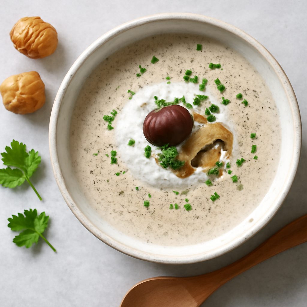 Cappuccino di castagne proteico low-carb