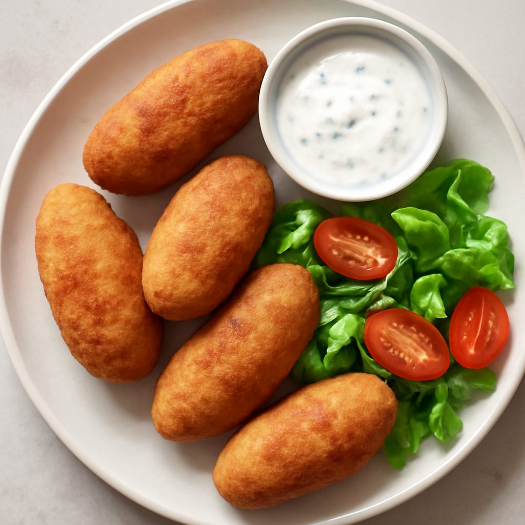 Carimañolas proteiche low-carb di carne e formaggio