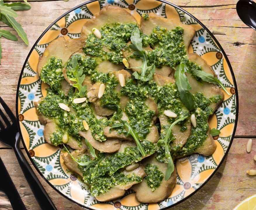 Carpaccio di seitan con rucola Protein