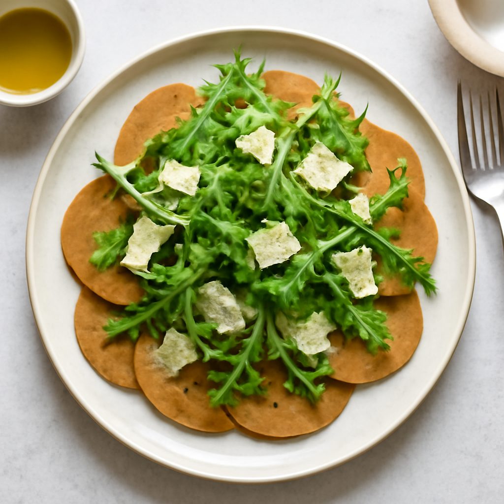 Carpaccio di seitan con pesto di rucola Low Carb