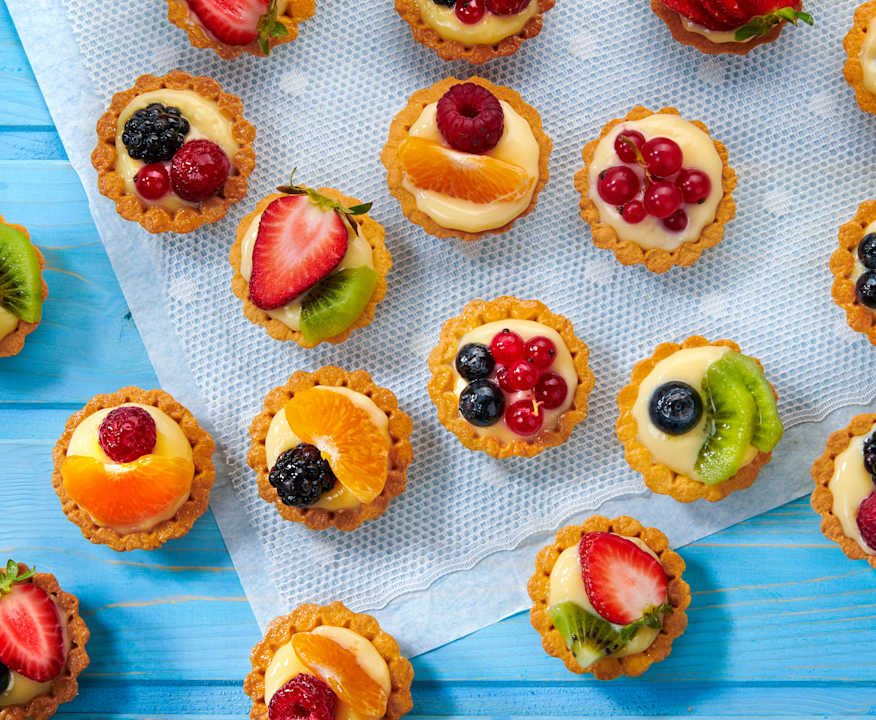 Cestini di crema e frutta Low Fat