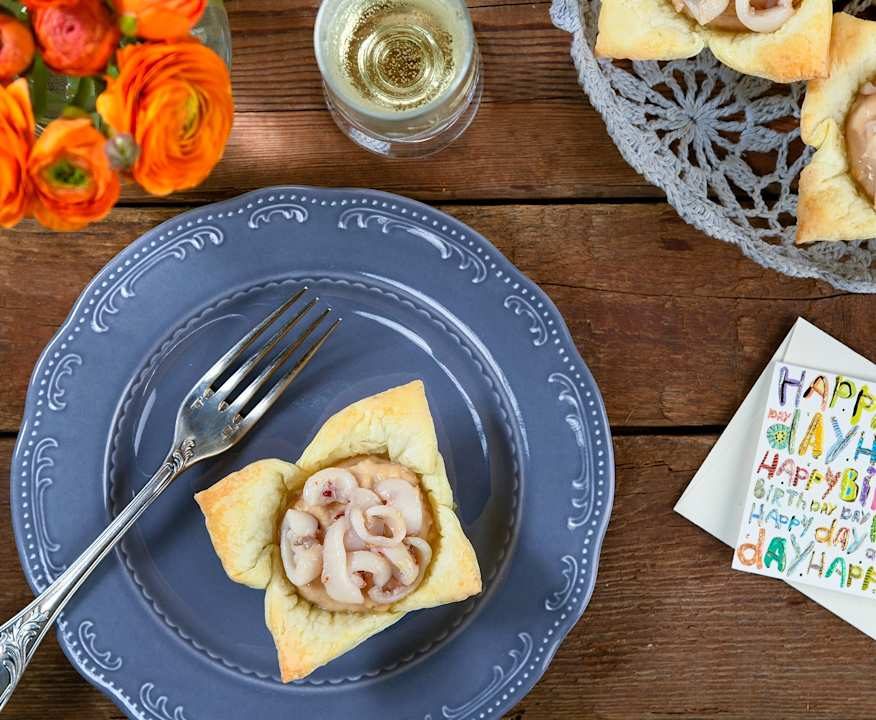 Cestini di seppioline e vellutata di cannellini Low Carb