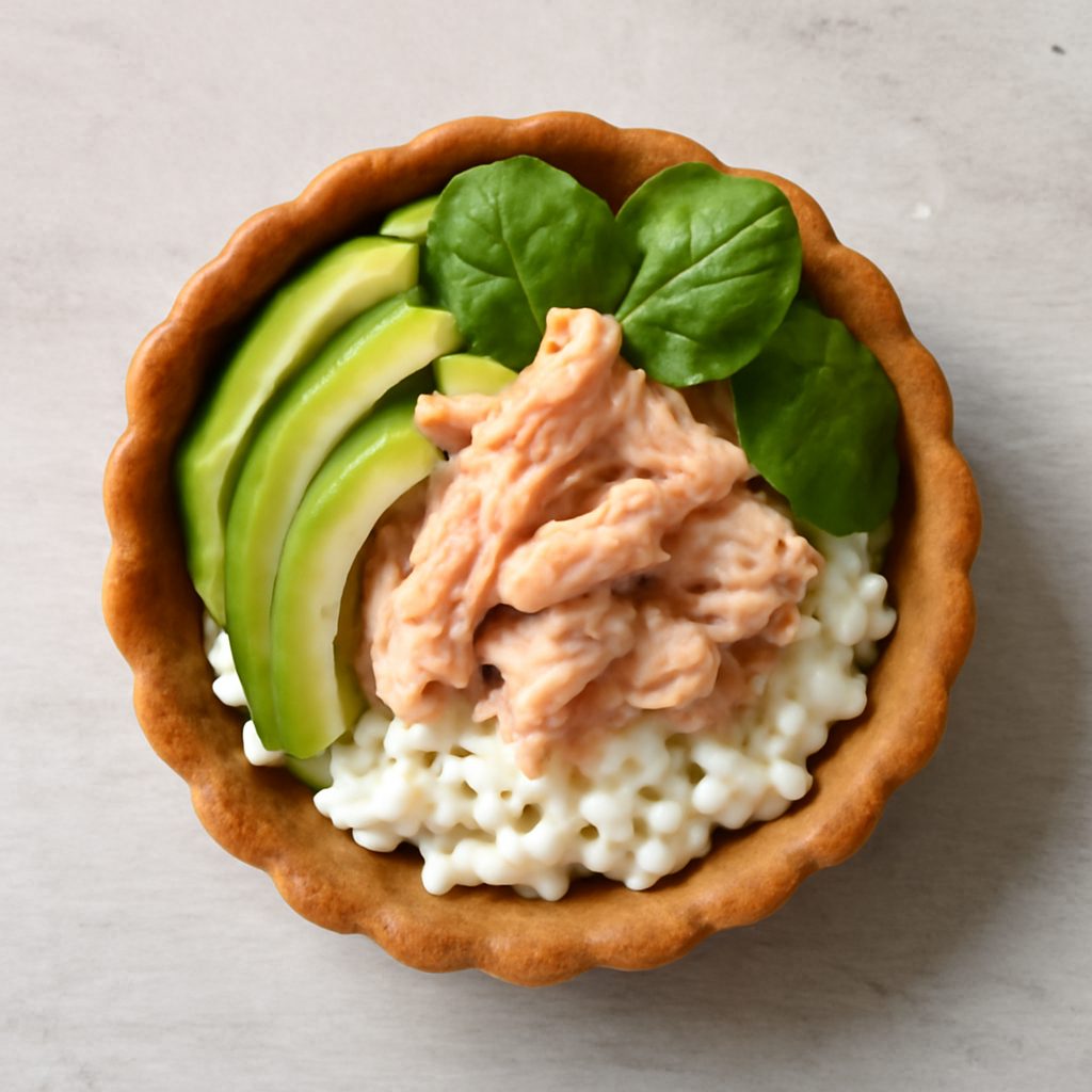 Cestino di frolla proteico con composta di pere low-carb