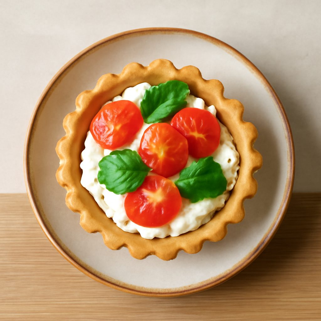 Cestino di frolla e verdure filanti