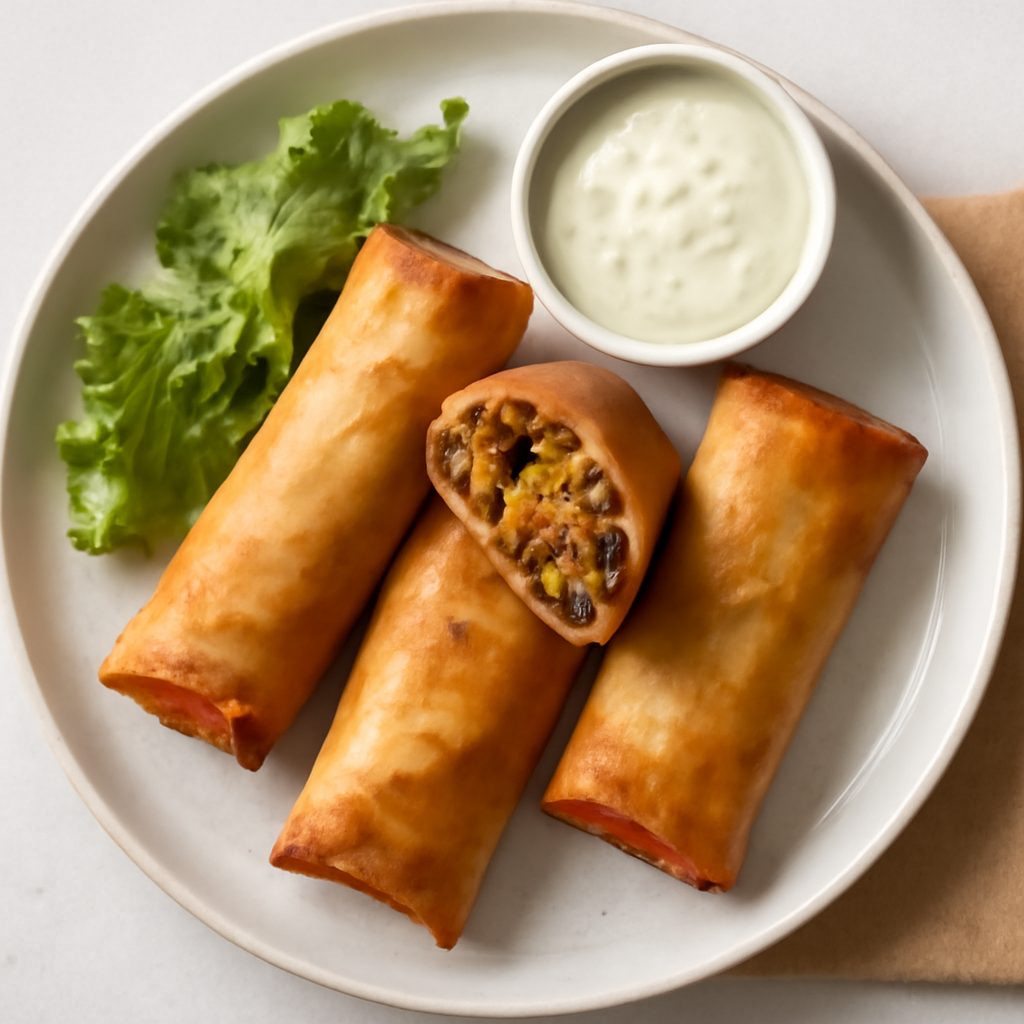 Cheeseburger Eggrolls al Forno