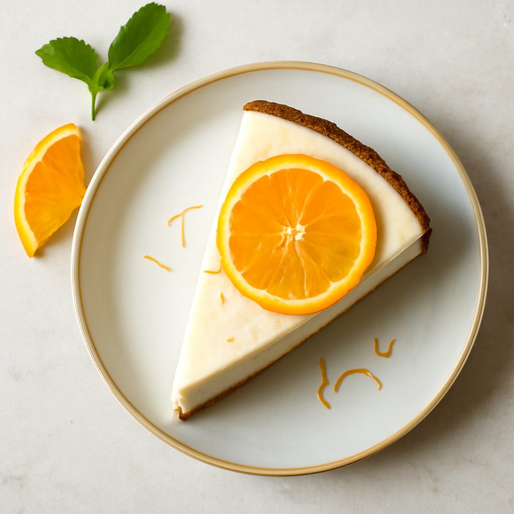 Cheesecake all'arancia proteica low-carb