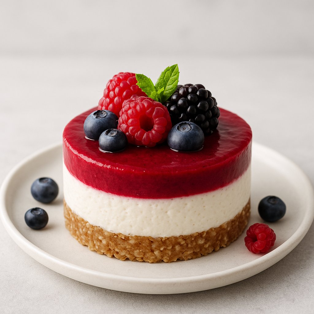 Cheesecake ai frutti di bosco senza cottura Low Carb