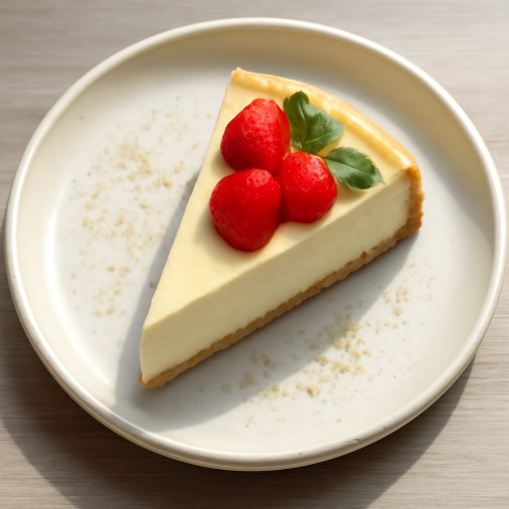 Cheesecake proteica alle pesche con fiori eduli - Versione Low Carb