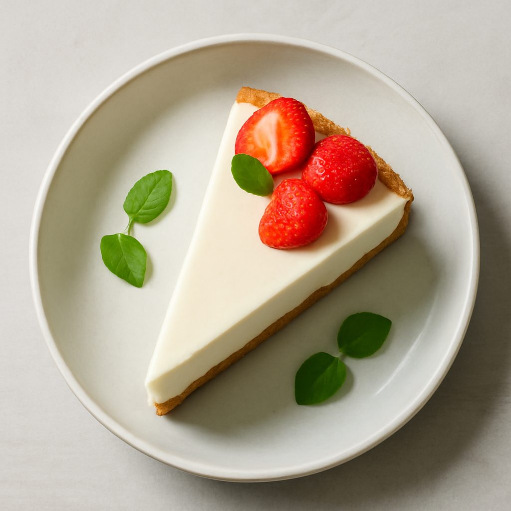 Cheesecake al Vapore con Coulis di Pesche Protein