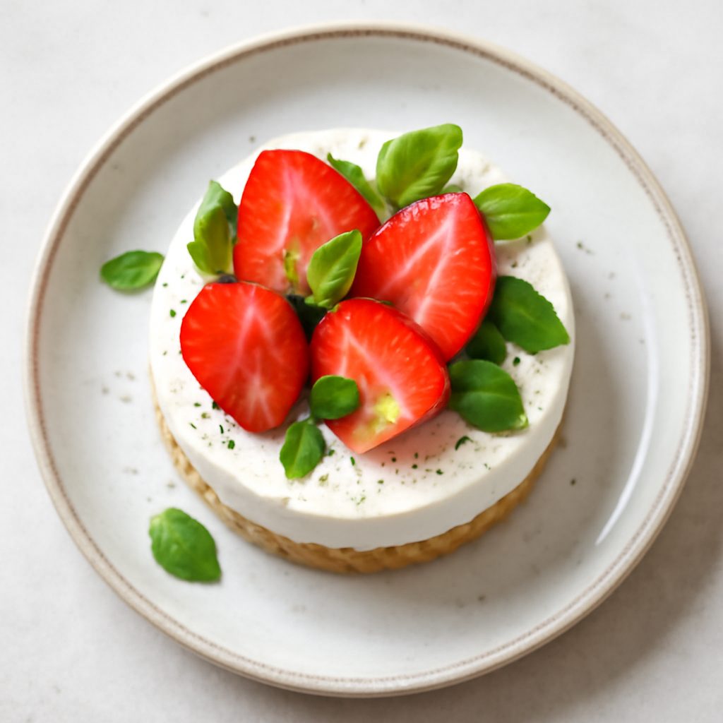 Cheesecake salata alle fragole proteica low-carb