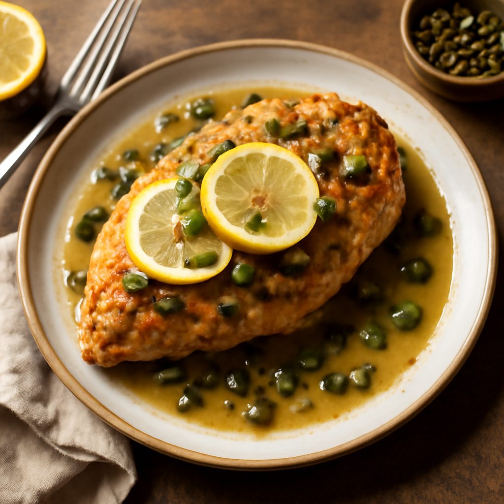 Petto di pollo con salsa al limone e capperi Low Carb