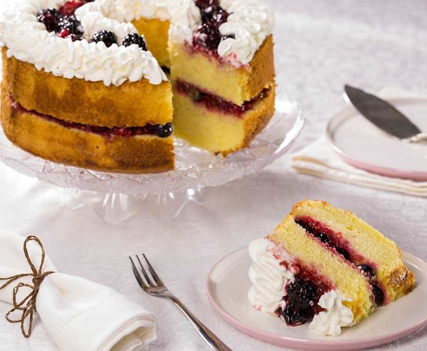 Chiffon cake ai frutti di bosco Low Fat