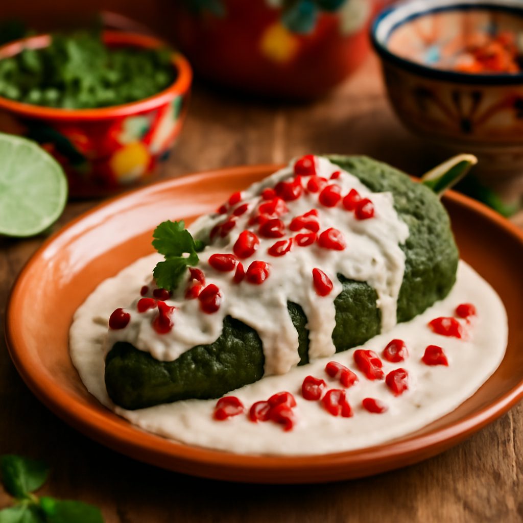 Chile en Nogada - Peperoncino Poblano Ripieno di Maiale e Salsa di Noci Low Carb