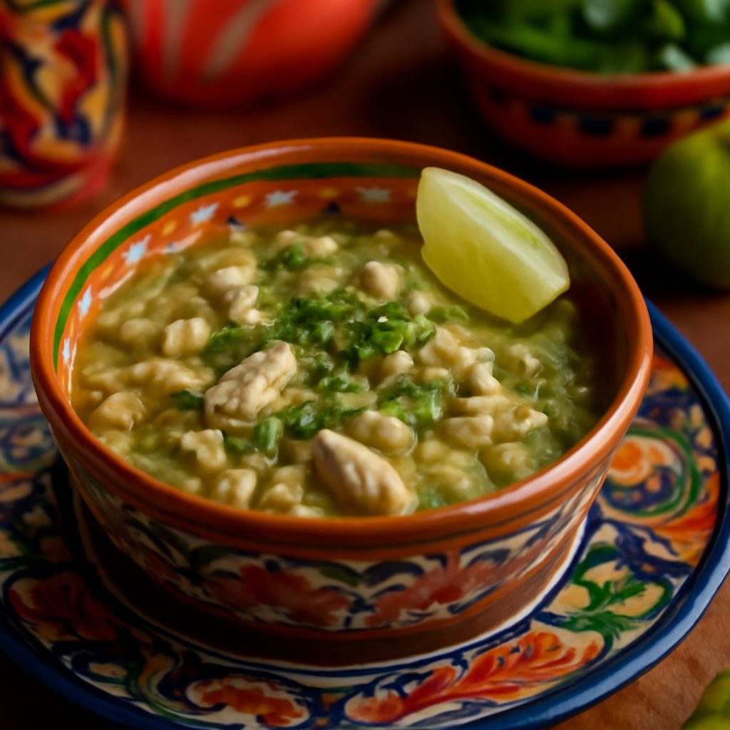 Chili Bianco di Pollo con Salsa Verde -